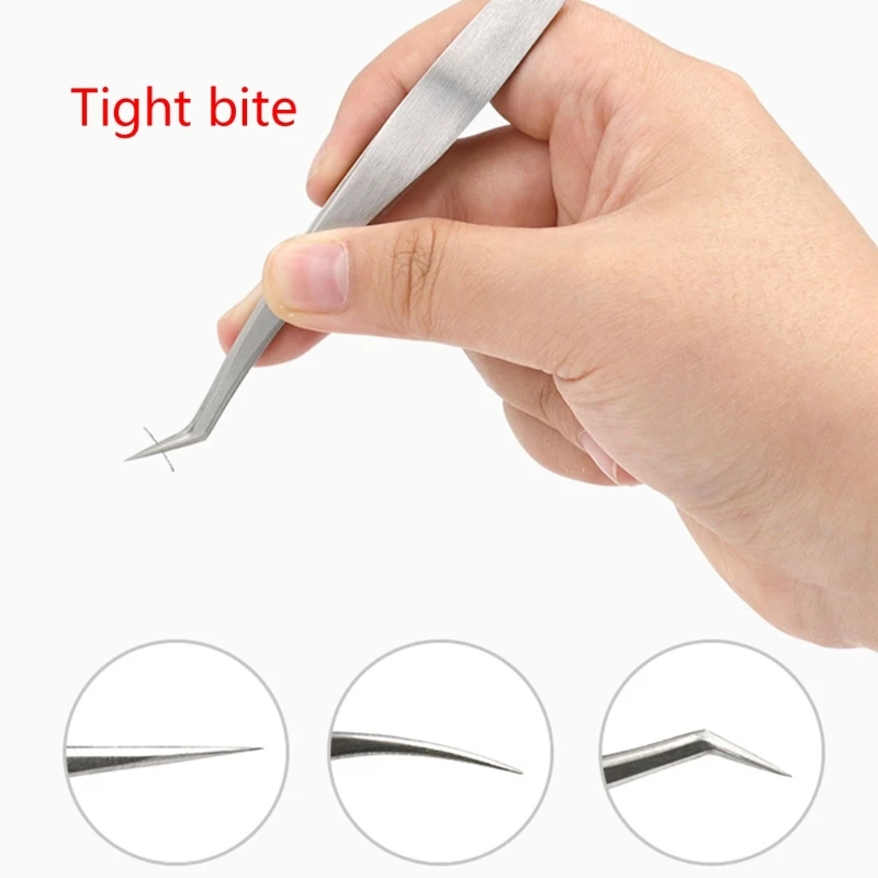 

Stainless Steel Tweezers Straight Curved Tip Tweezers Perfect Craft High Precision Circuit Board Repair Welding Tools Durable