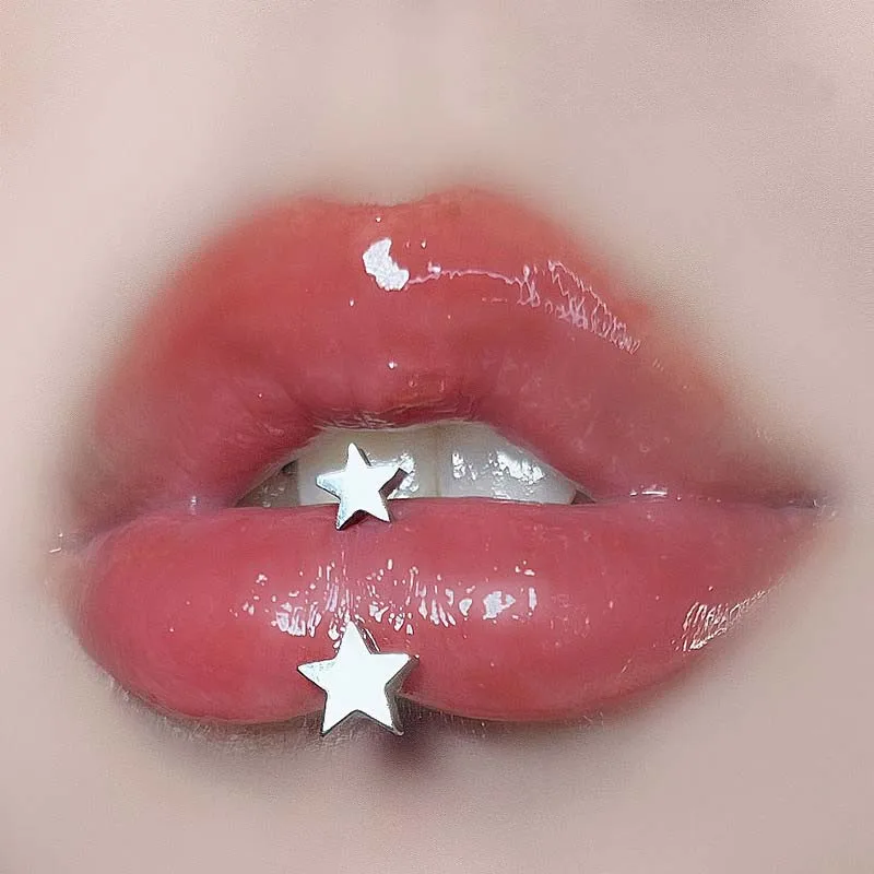 

1PC Star Lip Piercing Stainless Steel U Vertical Labret Pircing Lip Ring Body Piercing Hypoallergenic Body Piercing Jewelry 16g