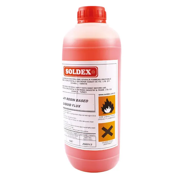Поток SOLDEX ASR-41 (красного цвета) 1LT KÖPÜREBİLİR жидкий флюс |