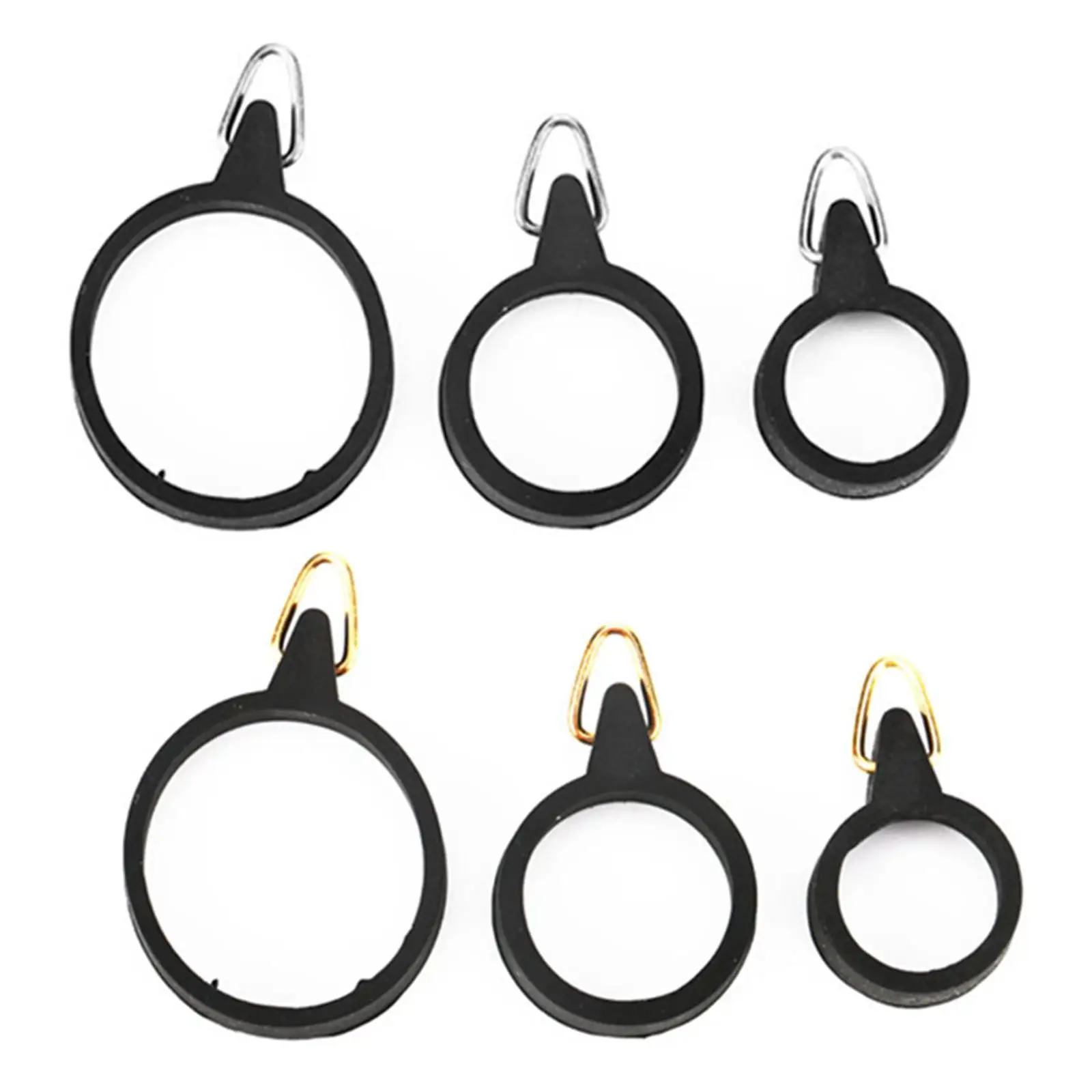 

4x Fishing Hook Secure Holder with Rubber Ring Lure Jig Safe Keeping for Fishing Rod Tool