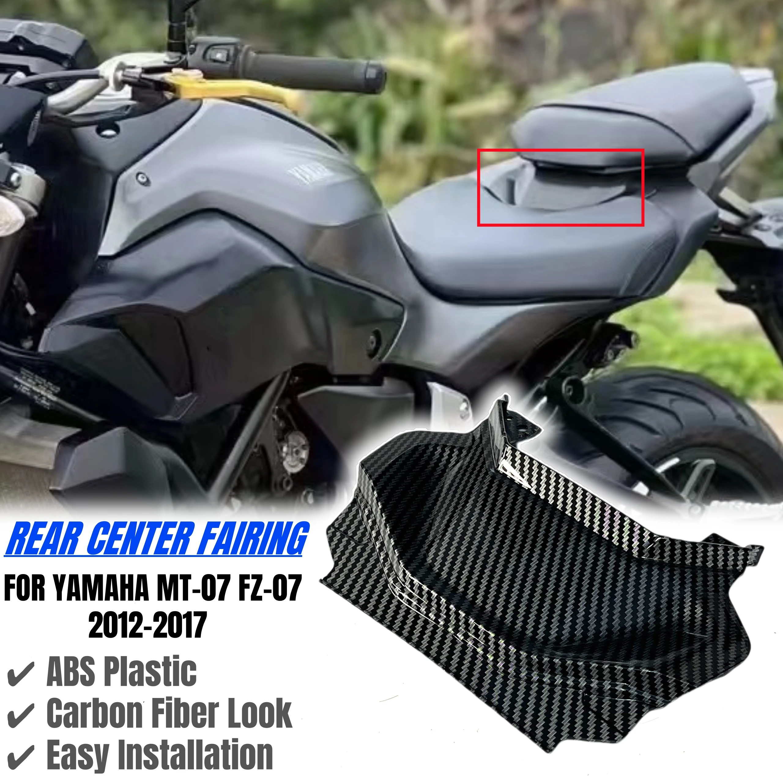 Фото Для Yamaha MT-07 mt 07 FZ-07 fz07 2012-2017 задняя крышка сиденья, центральный обтекатель, панель, комплект аксессуаров для корпуса мотоцикла №1
