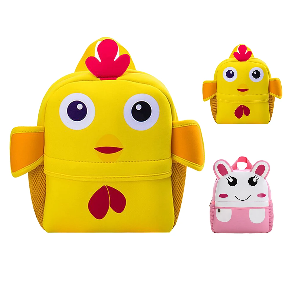 

Kawaii Мультфильм школьная сумка милый легкий Дошкольный дышащий неопрен портативный мультфильм Животные открытый детский рюкзак