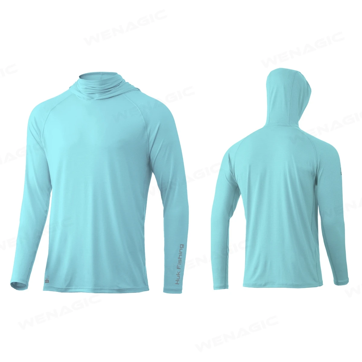 

HUK hooded Fishing Shirt Fishing T-shirt For Men Long Sleeve Uv Protection 50 Fishing Apparel Outdoor Fishing clothing