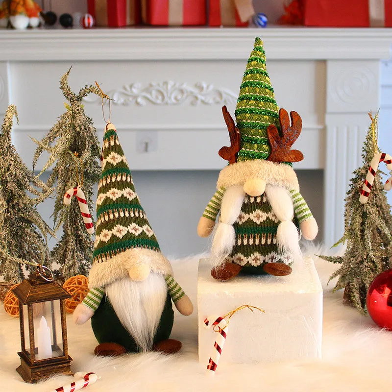 

Рождественский гном, плюшевая вязаная кукла без лица, ручная работа, Шведский томте, Рождественский эльф, украшение, новогодние подарки, Рождественский Декор для дома