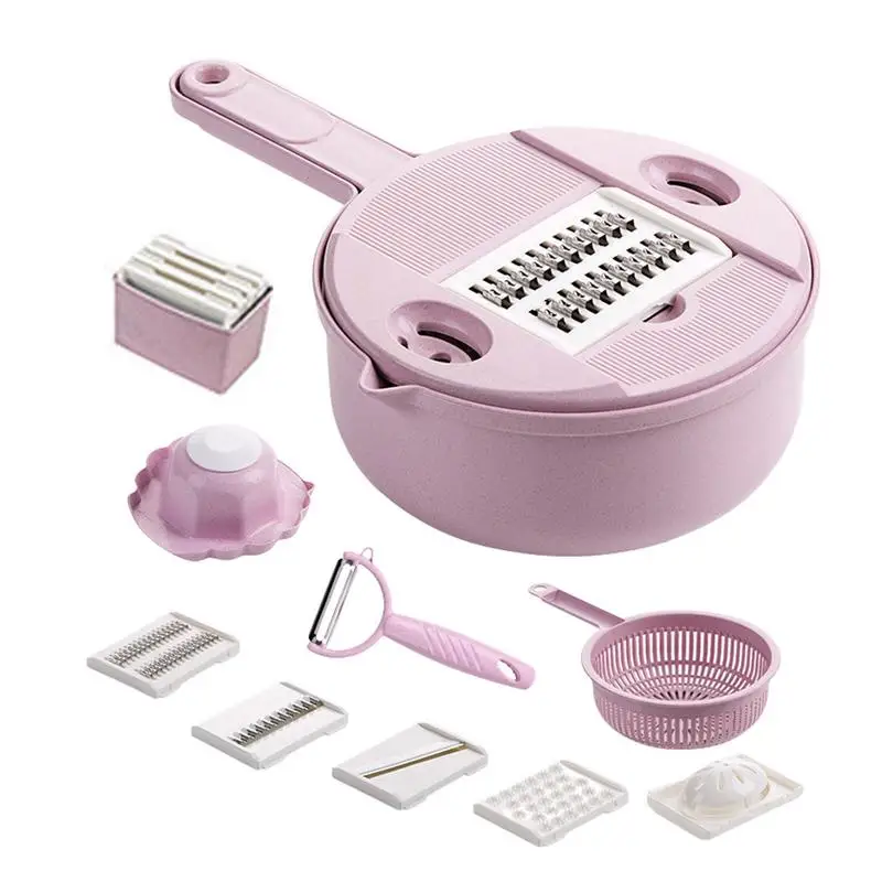 

Многофункциональный измельчитель овощей 12 в 1, измельчитель фруктов, прочный и широко используемый Ручной Кухонный режущий инструмент с ко...