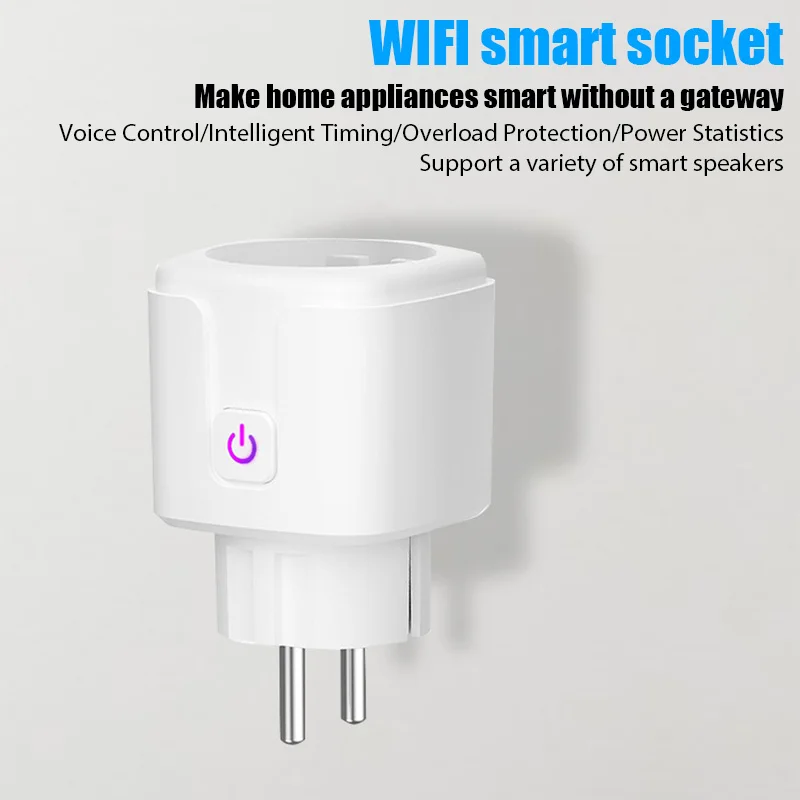 

Smart Plug WiFi Socket EU 16A Power Monitor Timing Function Tuya SmartLife APP Control Works With Alexa Google Assistant Yandex