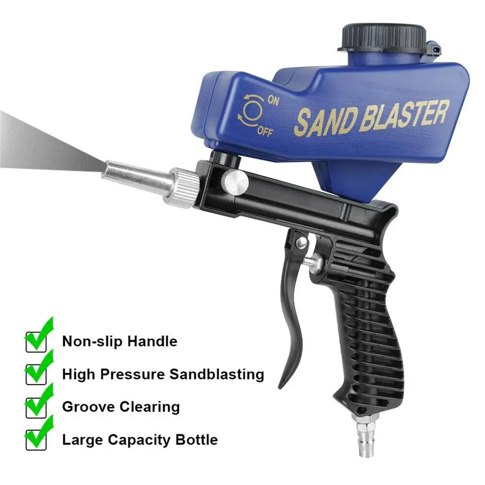 

Portable Airbrush Gravity Sandblasting Gun Pneumatic Sandblasting Set Rust Blasting Device Mini Sand Blasting Machine tool