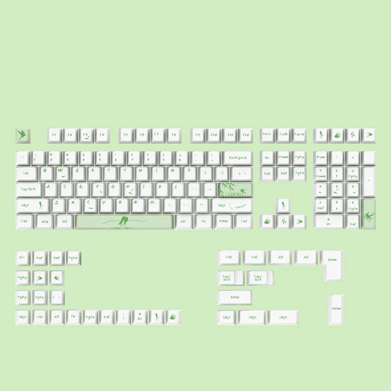

H7EC 108 клавиши PBT колпачки для клавиш Вишневый профиль Электроника игра пружинный краситель Sub механическая клавиатура колпачок для переключателей Cherry MX