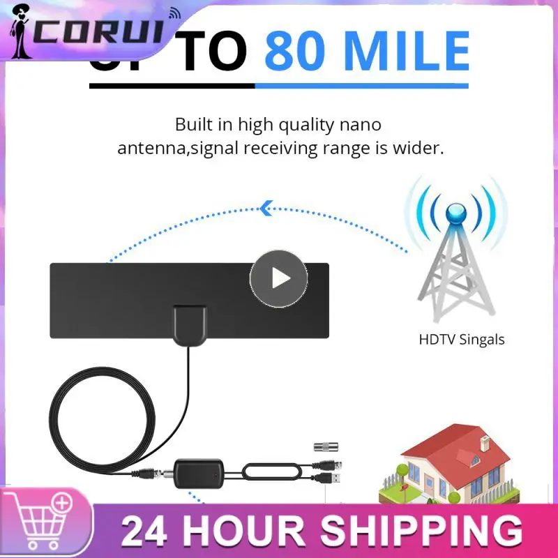 

Спутниковый ресивер Сигнала Антенна Высокая чувствительность Универсальный ТВ 900 миль радиус усилитель Hign Gain бритвенный тонкий 1080p Hd