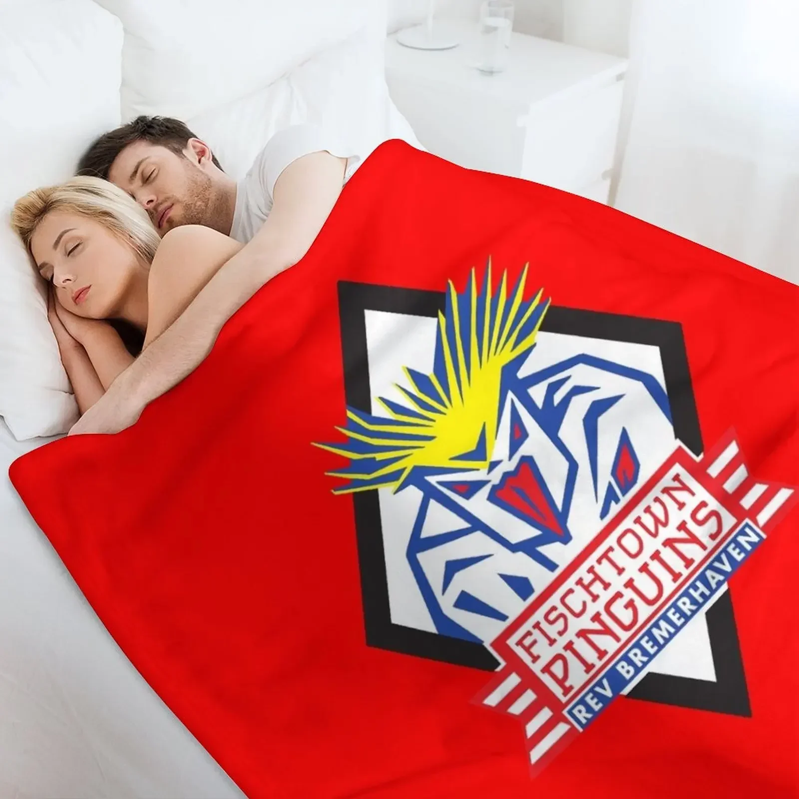 Плед для косплея Fischtown Pinguins аниме дизайнерские одеяла в одну клетку на диван