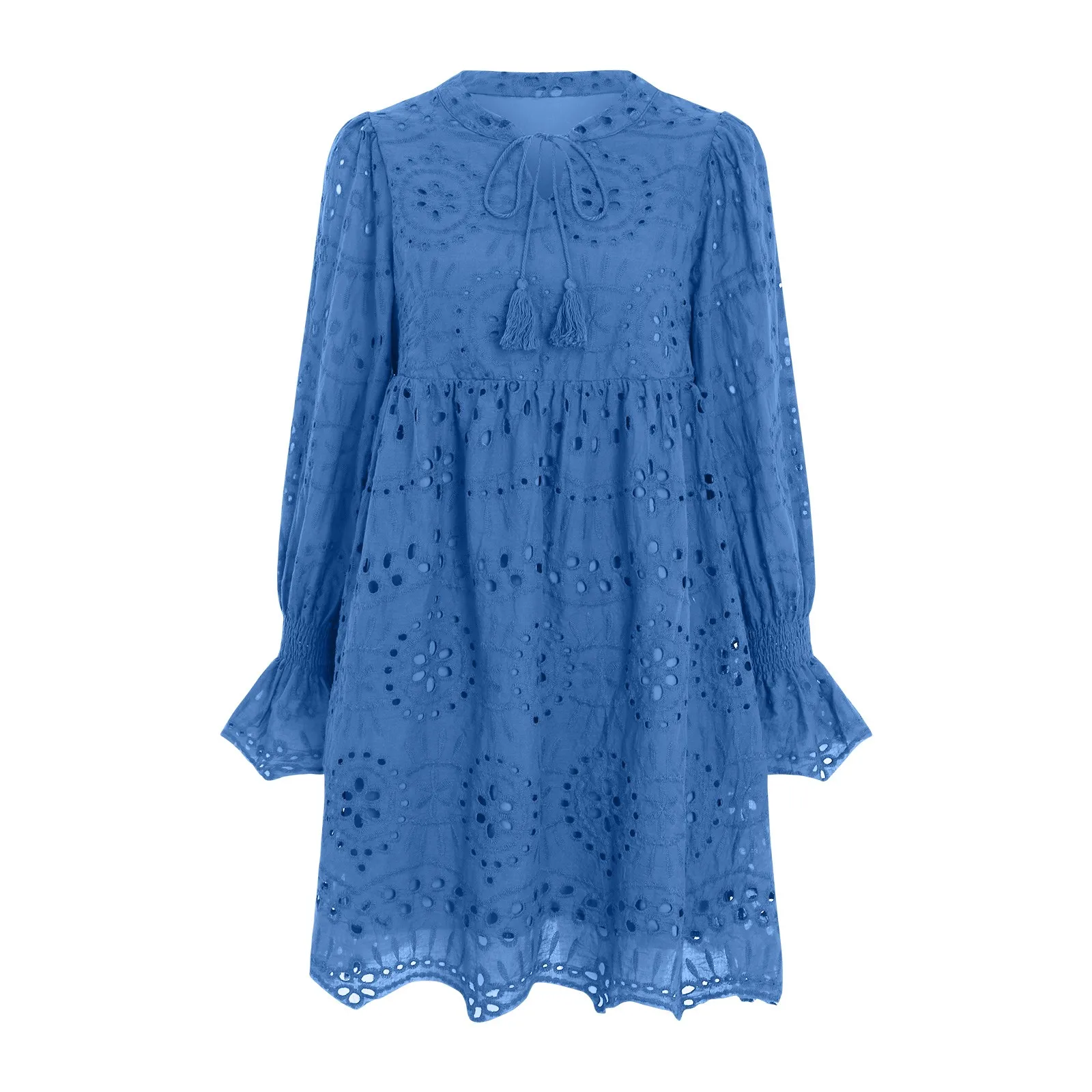 Платья по акции Повседневное платье с кисточками и V-образным вырезом длинным