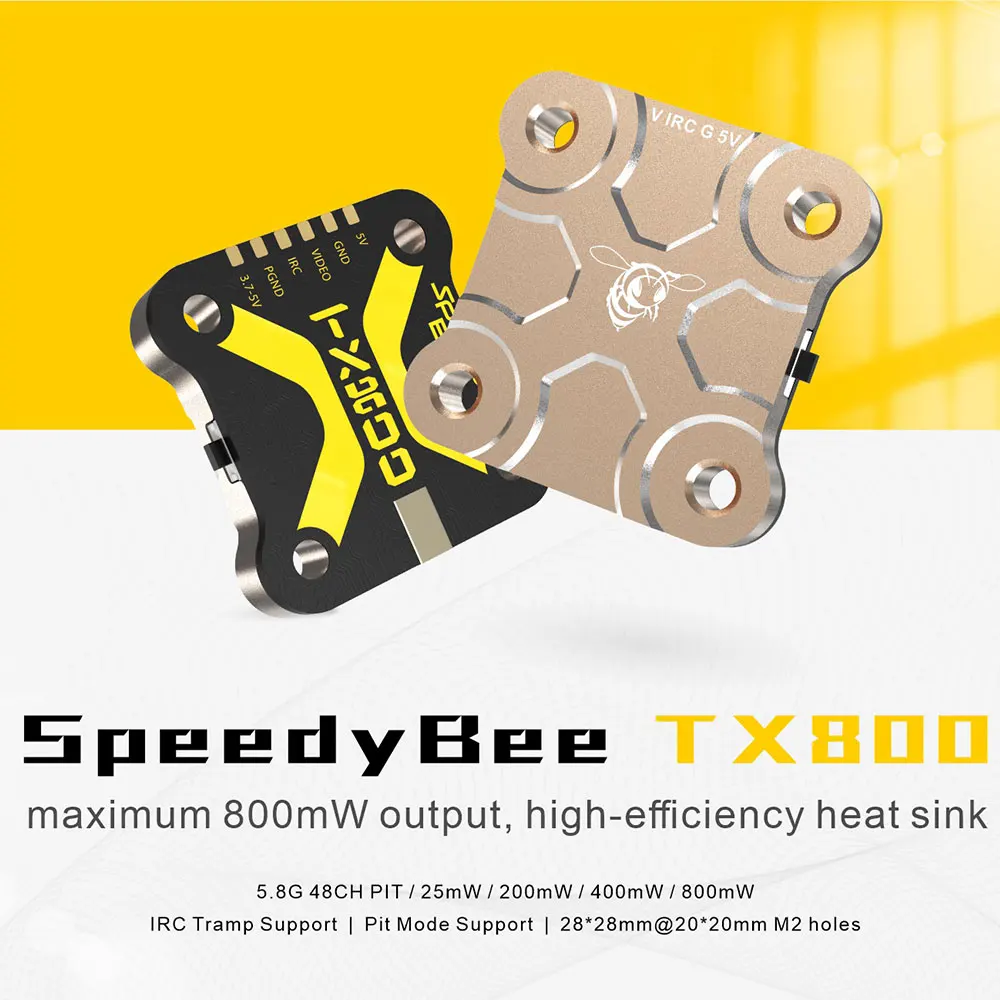

Выход SpeedyBee VTX TX800 максимум 800 МВт