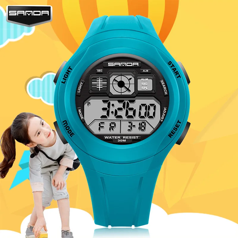 New Fashion Children Watches LED Digital Multifunctional Waterproof Wristwatches Outdoor Sports Watches for Kids Boy Girls enlarge