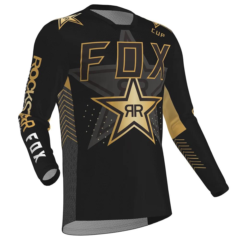

2022 Men's Downhill Jerseys Fox cup Mountain Bike MTB Shirts Offroad DH Motorcycle Jersey Motocross Sportwear Clothing Bike