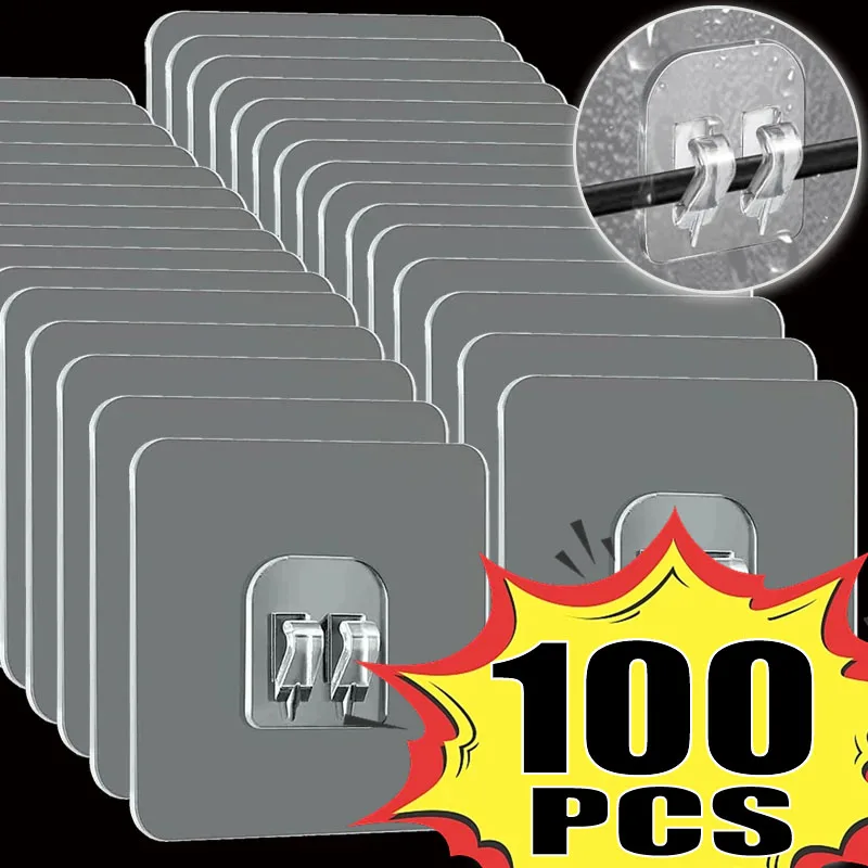 10-100 шт. самоклеящиеся крючки-держатели для стен