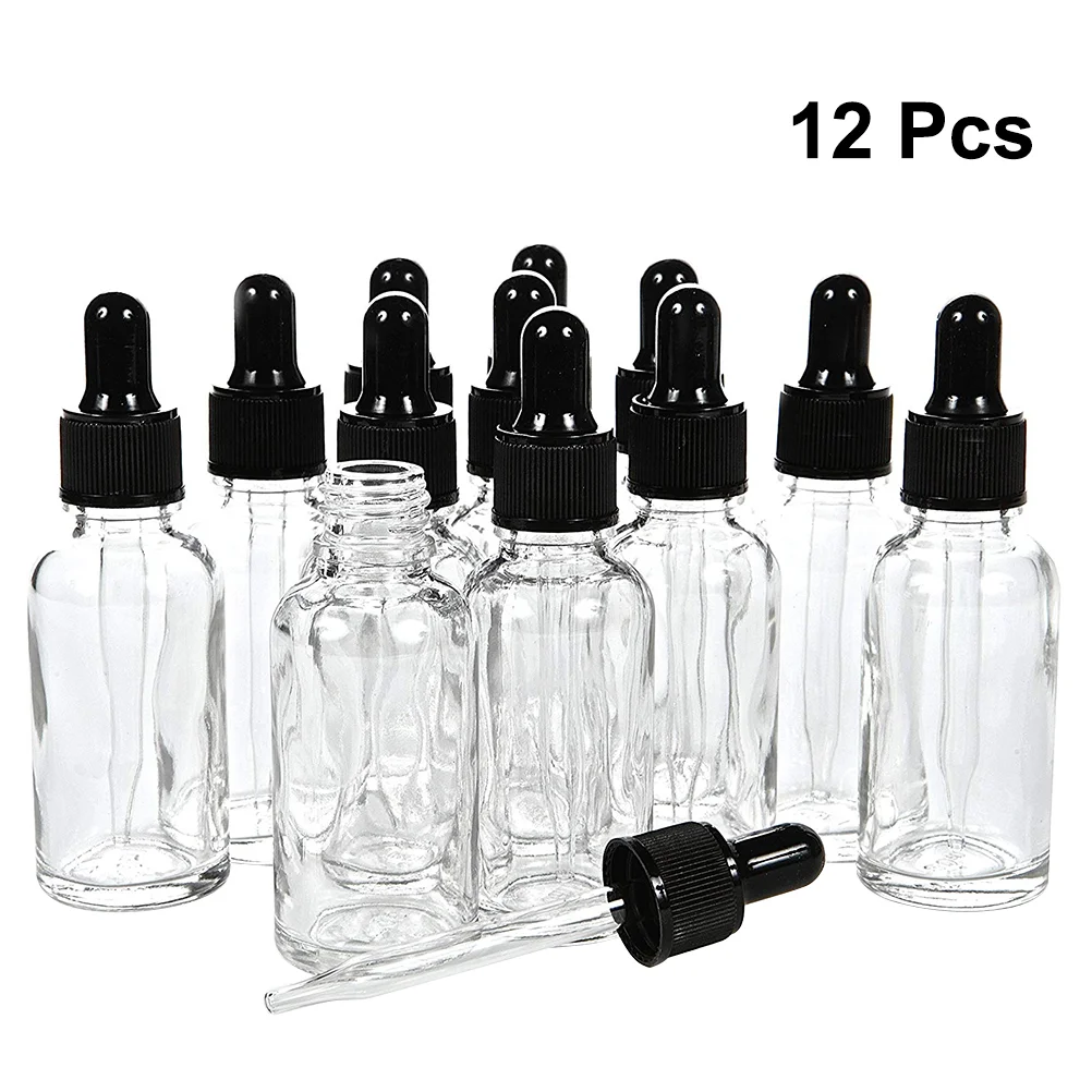 

12Pcs Glass Dropper Bottle Empty Essential Oil Bottles Refillable Dropper Bottle for Essential Oil