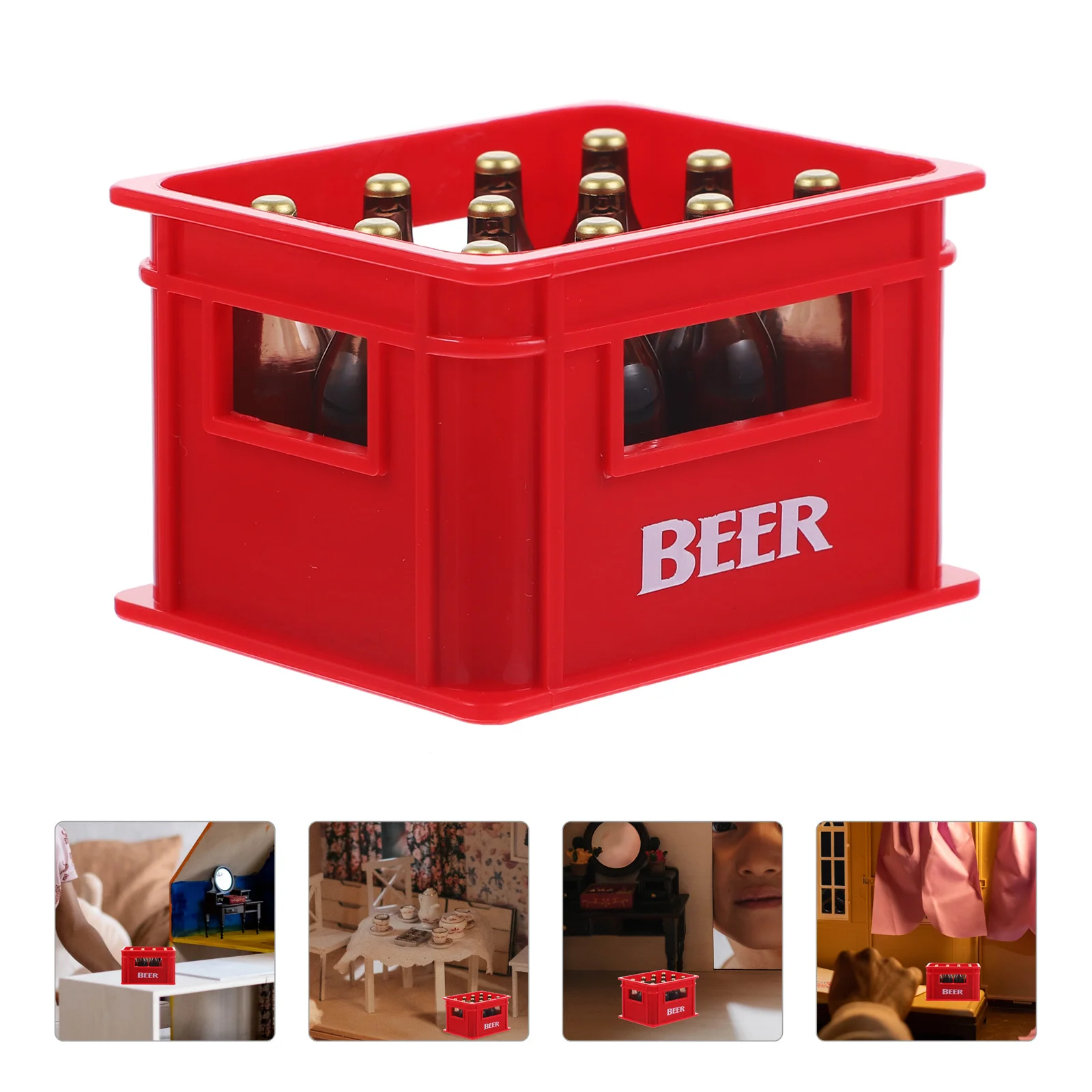 

Miniature Beer Bottles, Drinks Decoration Beer Glass Resin Sets Kitchen Accessories Play for House Landscape Ornament