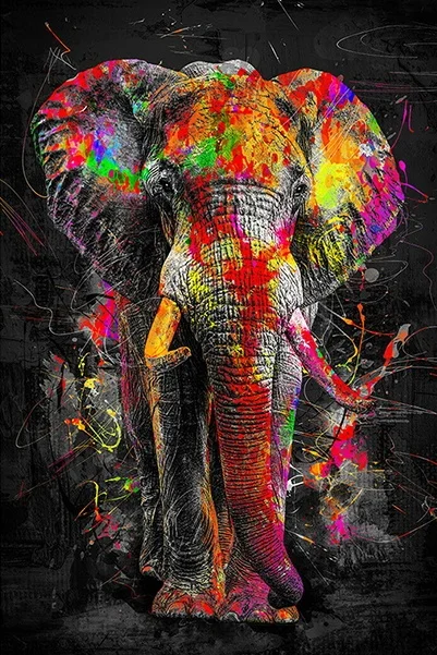 

Современный постер со слоном Куадрос