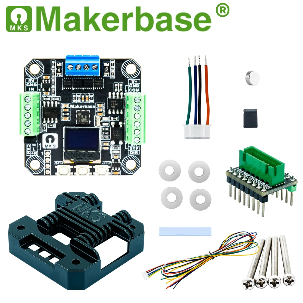 Фото Makerbase MKS SERVO42D CAN RS485 NEMA17 Драйвер шагового двигателя с замкнутым контуром для материнской платы MKS для лазерного гравера с ЧПУ 3D-принтера №3