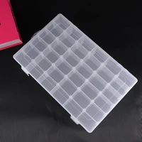 oulii 36 grid clear hard plastic adjustable jewelry organizer box storage container case with removable dividers transparent