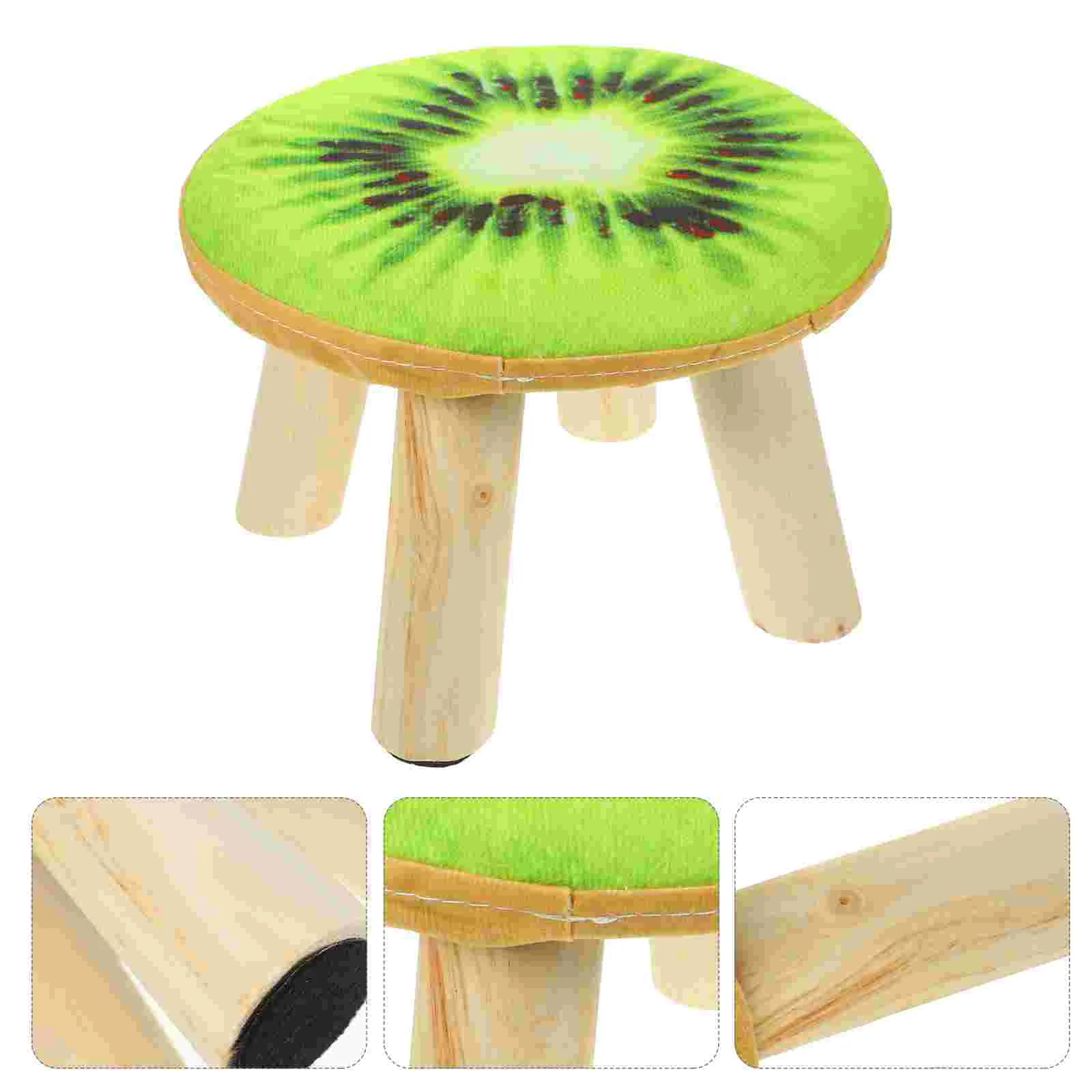 

Stool Step Round Kids Milking Rest Foot Wooden Toilet Chair Toddler Bathroom Legged Low Four Fruit Wood Changing Shoe Sofa