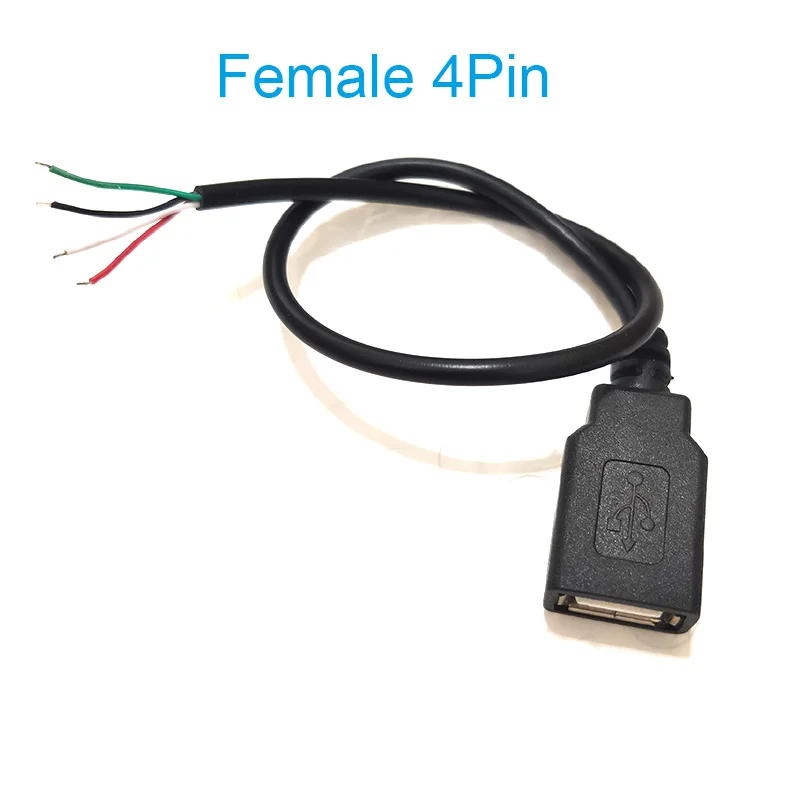 5 В USB 0 3 м 1 2 Pin 4Pin провода сделай сам usb штекер гнездо кабель питания удлинитель