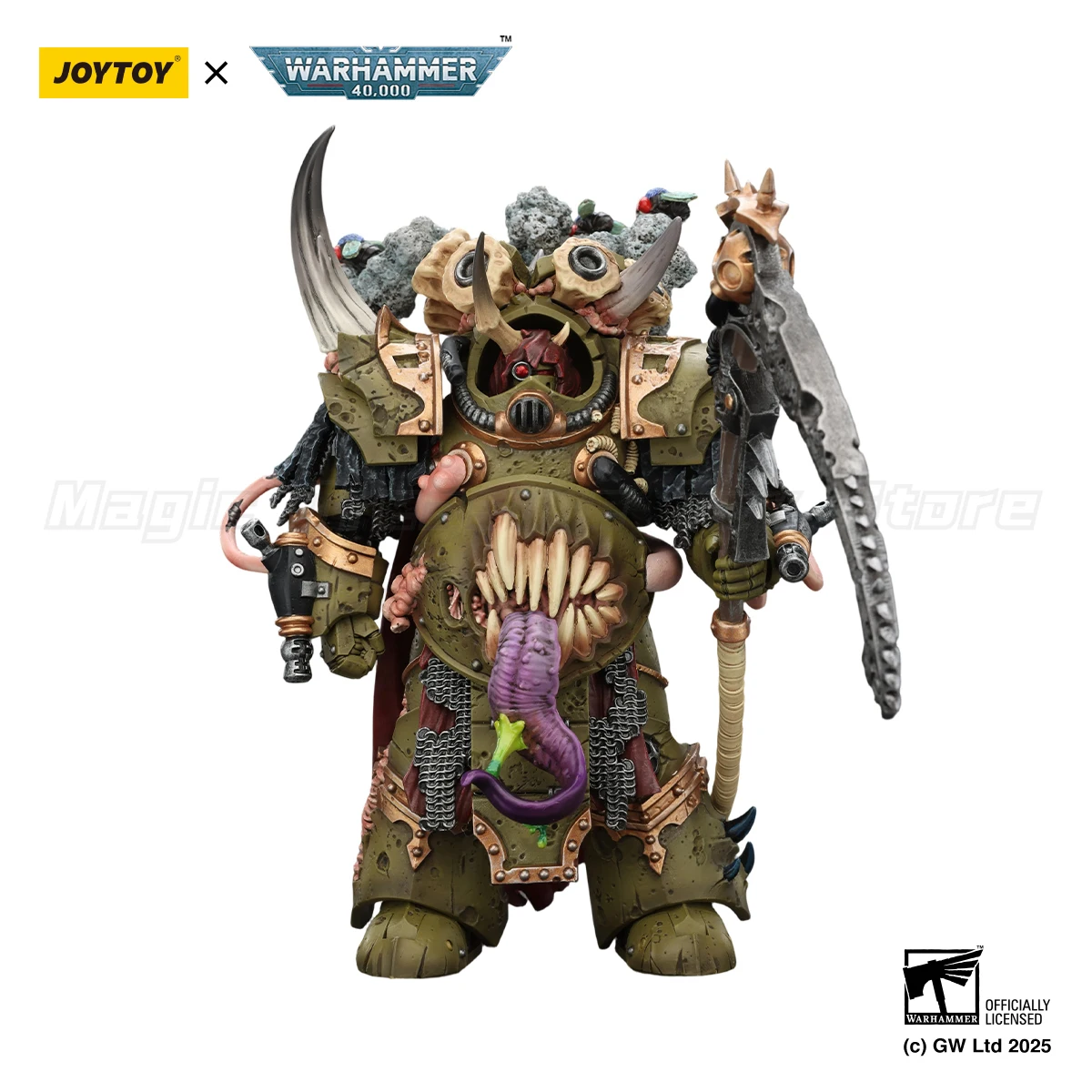 Фото Доставка в течение 24 часов: JOYTOY Warhammer 40K Death Guard Deathshroud Terminator Champion, 3 шт., 1/18, фигурка-игрушка №4