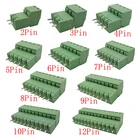 5 пар 15EDG 3,81 мм KF2EDG PCB винтовая Клеммная колодка Разъем-штырь прямой игольчатый разъем 2P34567891012Pin