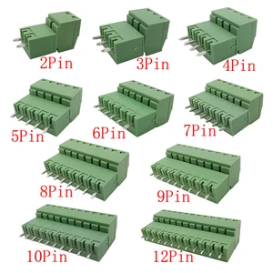5 пар 15EDG 3,81 мм KF2EDG PCB винтовая Клеммная колодка Разъем-штырь прямой игольчатый разъем 2P34567891012Pin