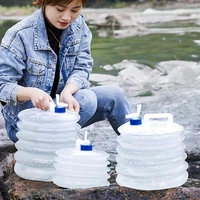 5l10l15l outdoor collapsible water bag drinking multifunction telescopic storage water bottle camping foldable water container