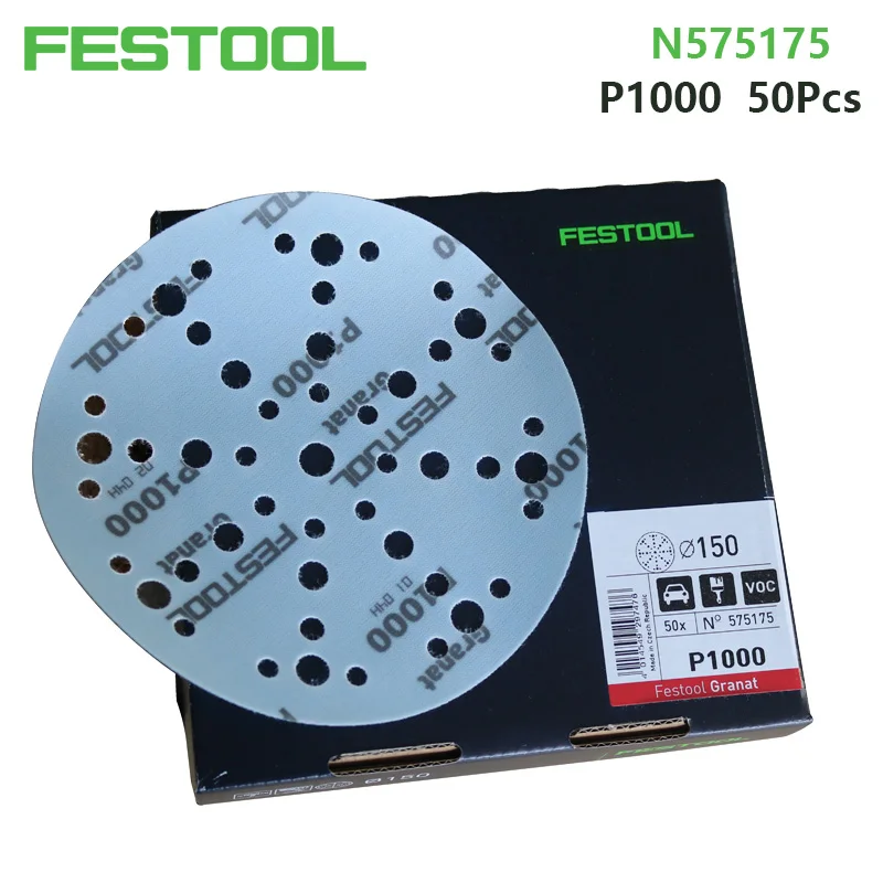 Шлифовальные диски FESTOOL абразивный лист гранат диаметр 6 дюймов (150 мм) P60 P80 P120 P180