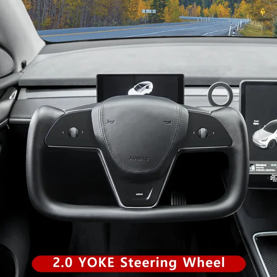 Хомут рулевого колеса 2-го поколения Nappa с подогревом для Tesla Model 3 Y 2020-2023 имитация