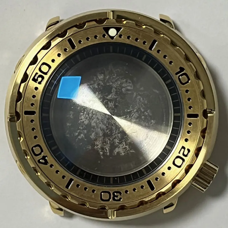 Детали для часов твердые 47 мм часы из нержавеющей стали с золотым