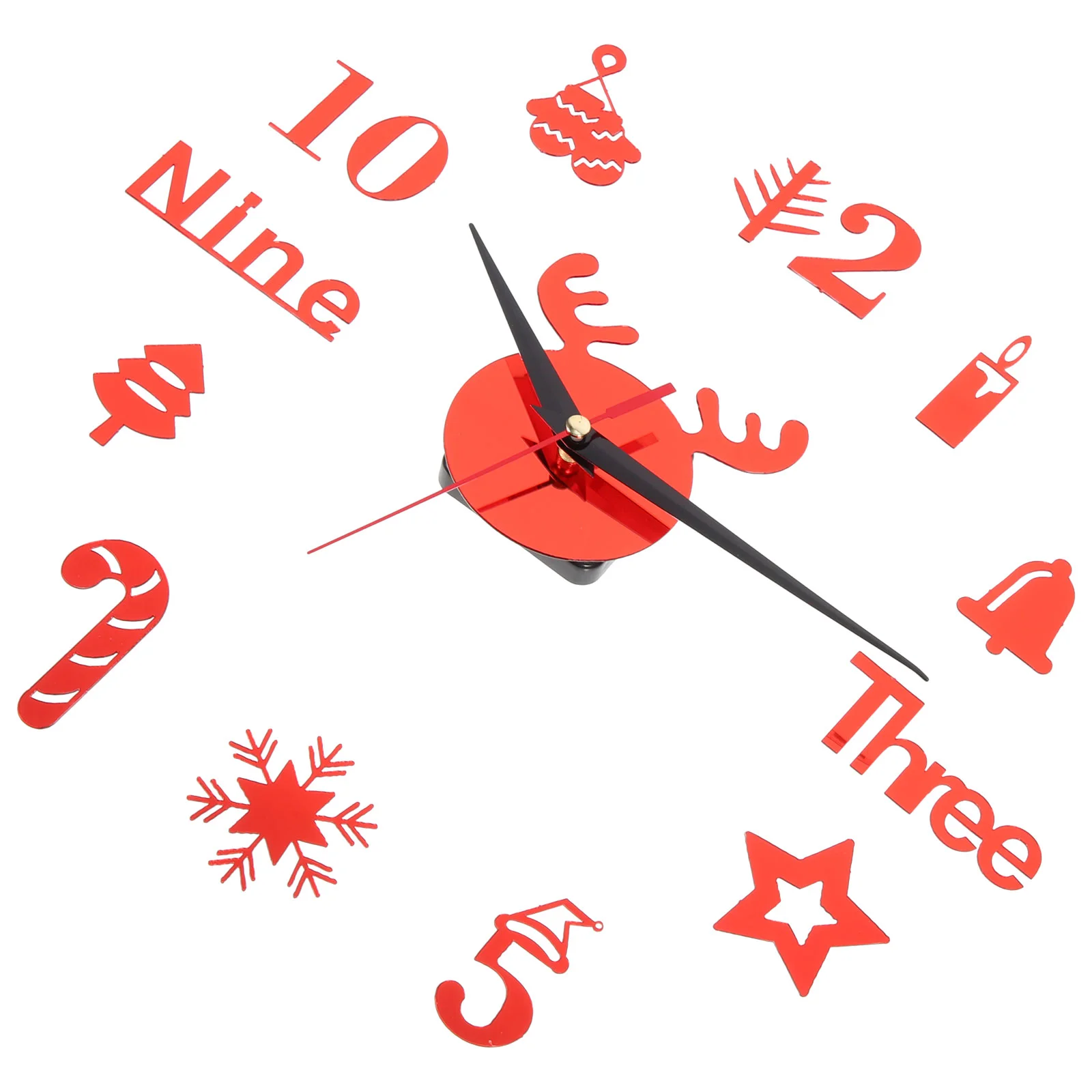 

Clock Wall Christmas Diy Decor Hanging Acrylic Home Bedroom Silent Roman Numerals Big Decorative Non Room Tickinggiant Holiday