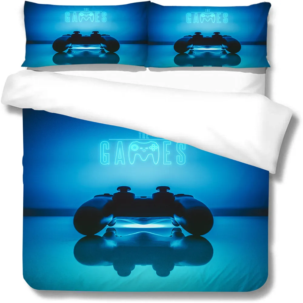 Комплект постельного белья с 3D-принтом в виде ручки пододеяльник на черном фоне