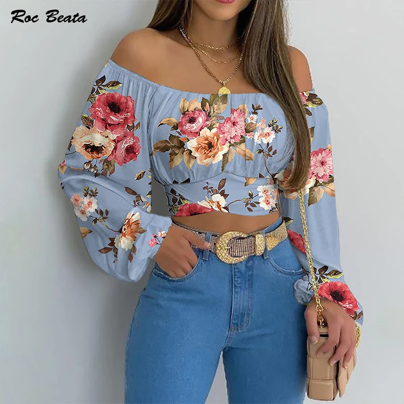 Модные сексуальные футболки с воротником-лодочкой и длинным рукавом Женские