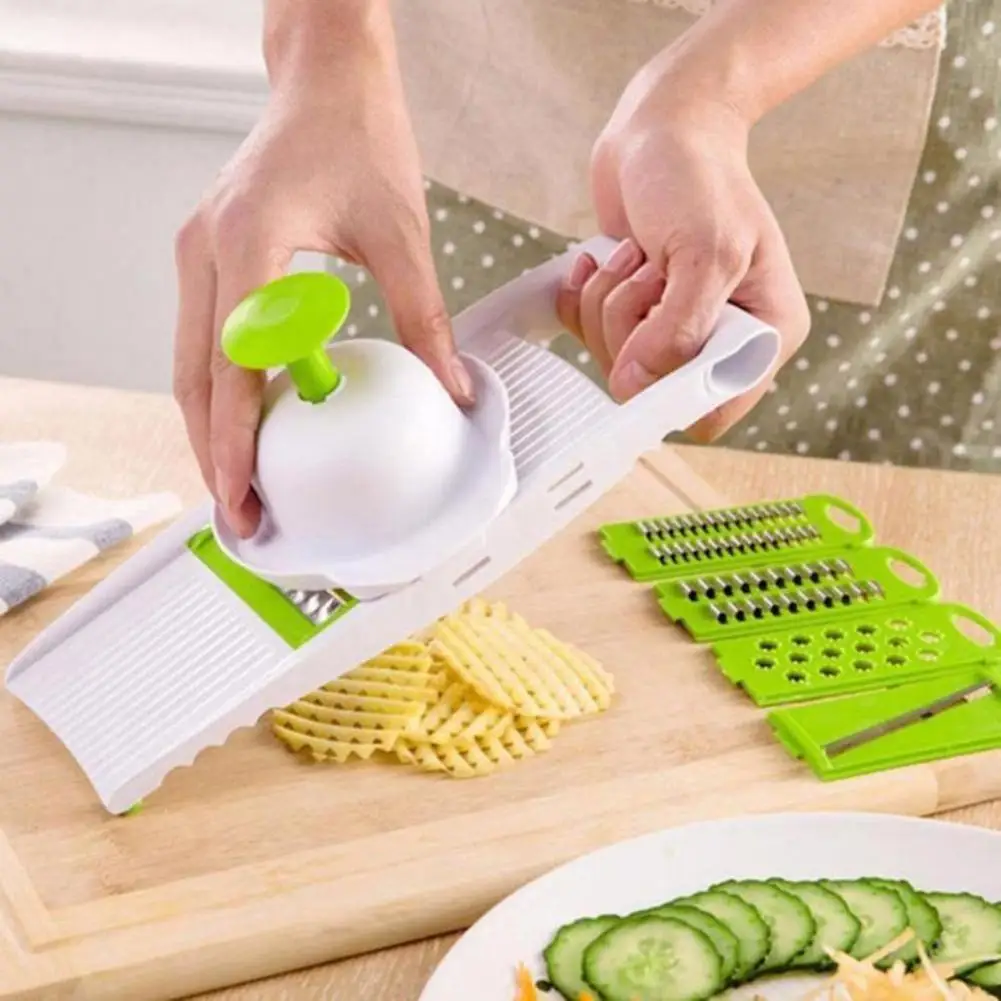 

Green Carrot Slicer Useful Tool Detachable Slicer Slicer Grater 7Pcs/Set