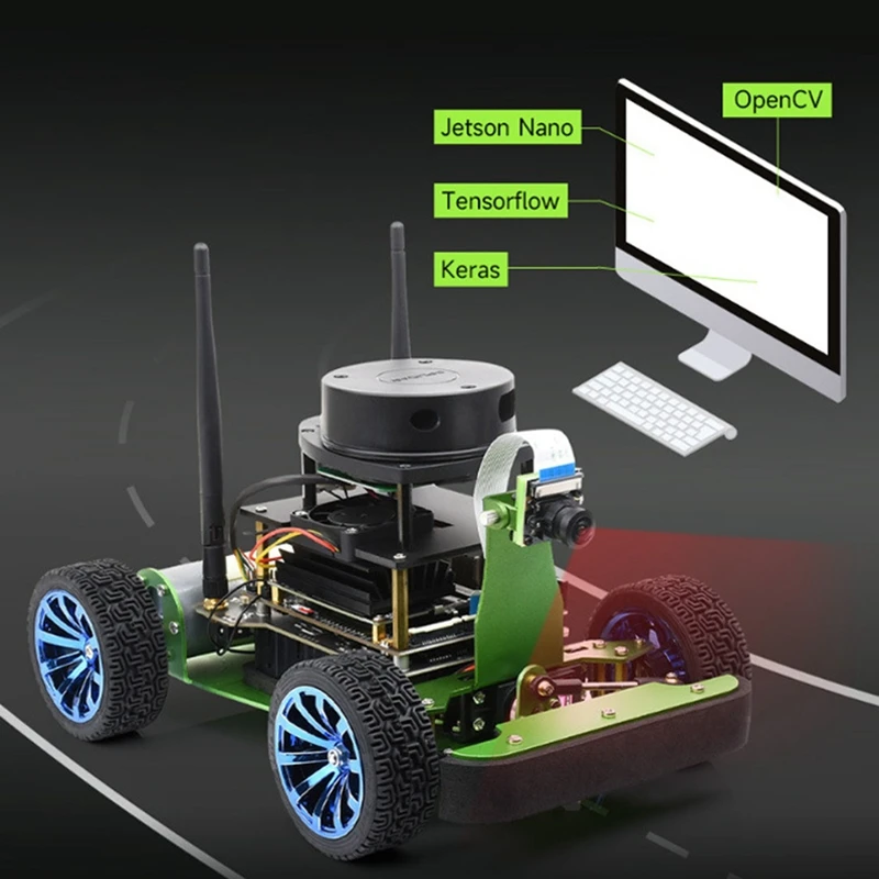 

MOOL для Jetracer ROS набор для самостоятельной сборки гоночного робота с искусственным интеллектом Модернизированный для Jetson Nano макетная плата