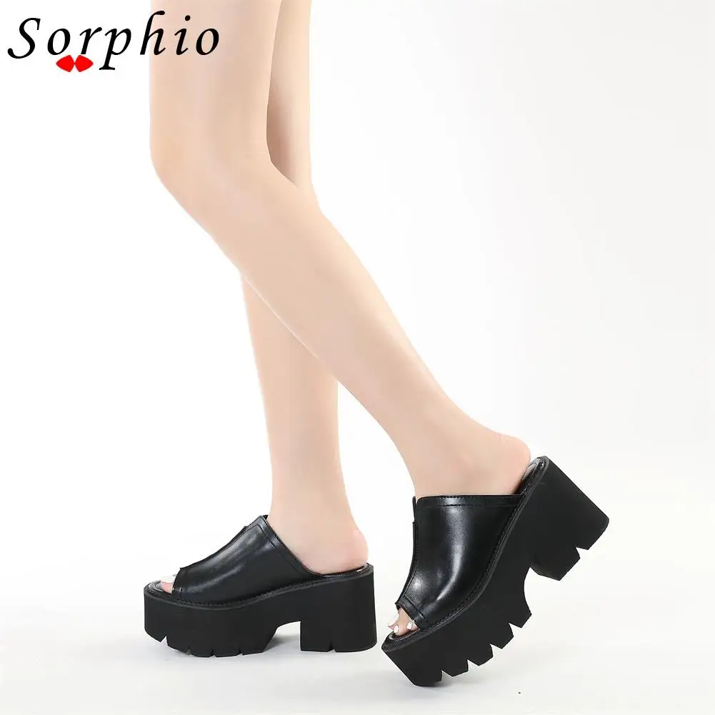 Женские тапочки Sorphio модные удобные повседневные готические сандалии женская