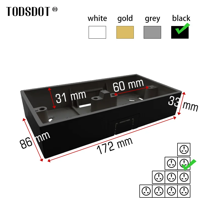 

Коробка для термостата TODSDOT H-BOX-outfit-black