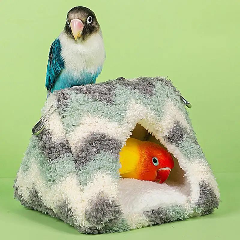 Кровать для попугая клетки хлопковый спальный домик птиц зимняя теплая палатка