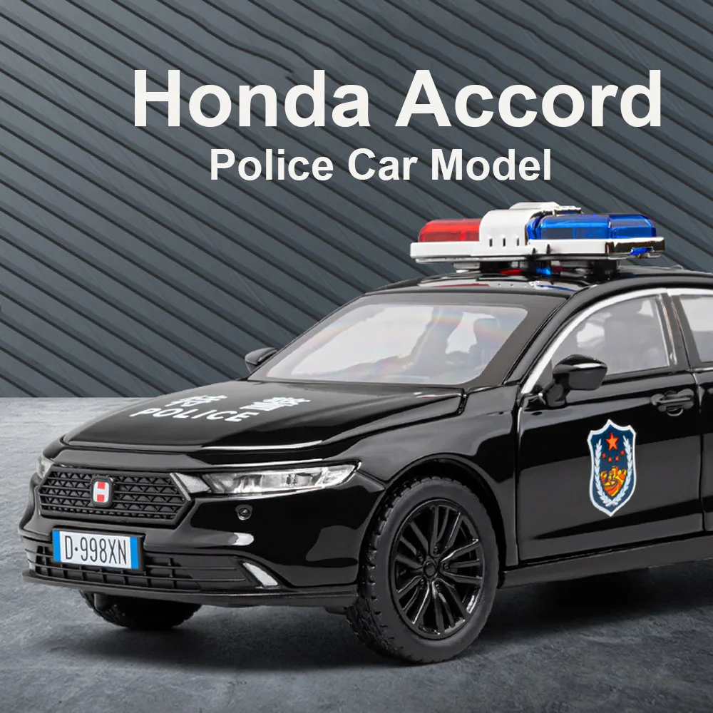1/32 Honda Accord полицейская Игрушечная модель автомобиля литые под давлением