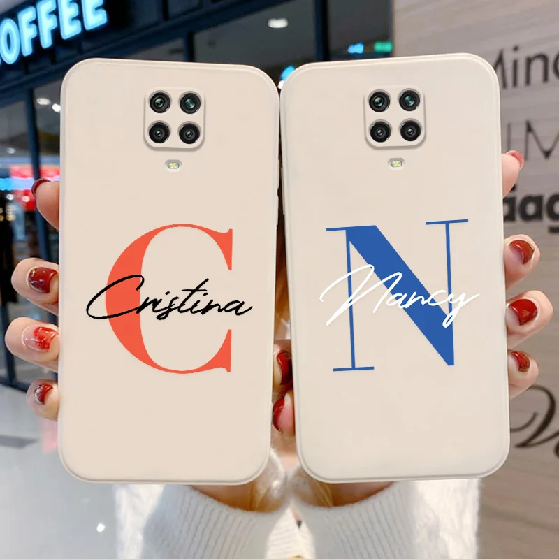 custom name diy case poco x3 m4 pro m3 f3 cover for xiaomi redmi note 10 9 8 pro 9s 10s redmi 9t 10 personalised soft cover gift free global shipping