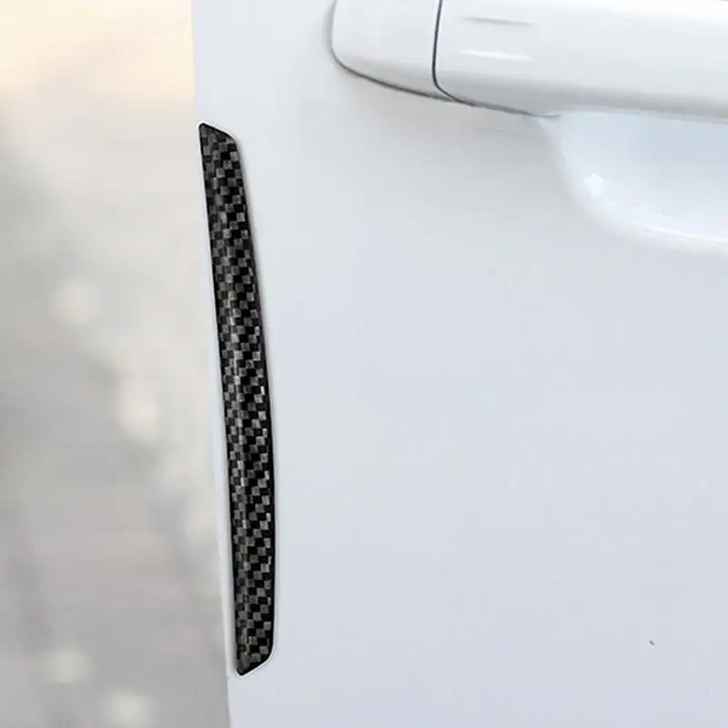 

Бампер для края автомобильной двери из мягкого углеродного волокна, Противоударная полоса, декоративная защита, 4 шт., защита от царапин на двери