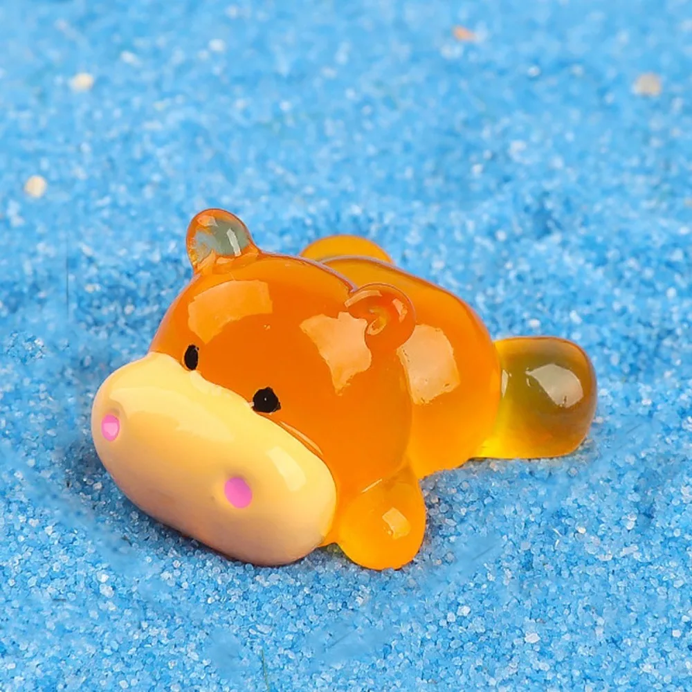Angry Baby Hippo Мини Бегемот Светящийся Орнамент Надувная Свинья Смола Кукла