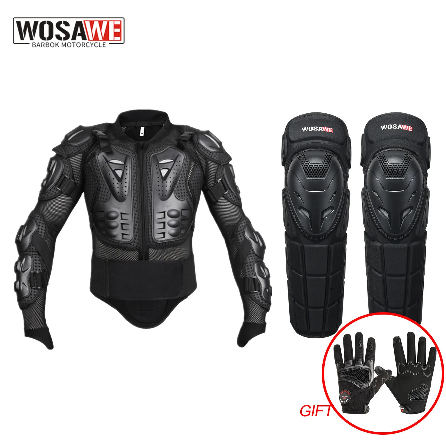 WOSAWE NEW Motorcycle Jacket Men Full Body Protection Armor Motocross Racing Moto Jackets Riding Motorbike Accessories