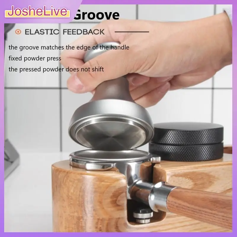 

58mm Coffee Tamper Stainless Steel Coffee Powder Press Espresso Powder Flat Hammer Adjustable Depth Design Coffee Accessories
