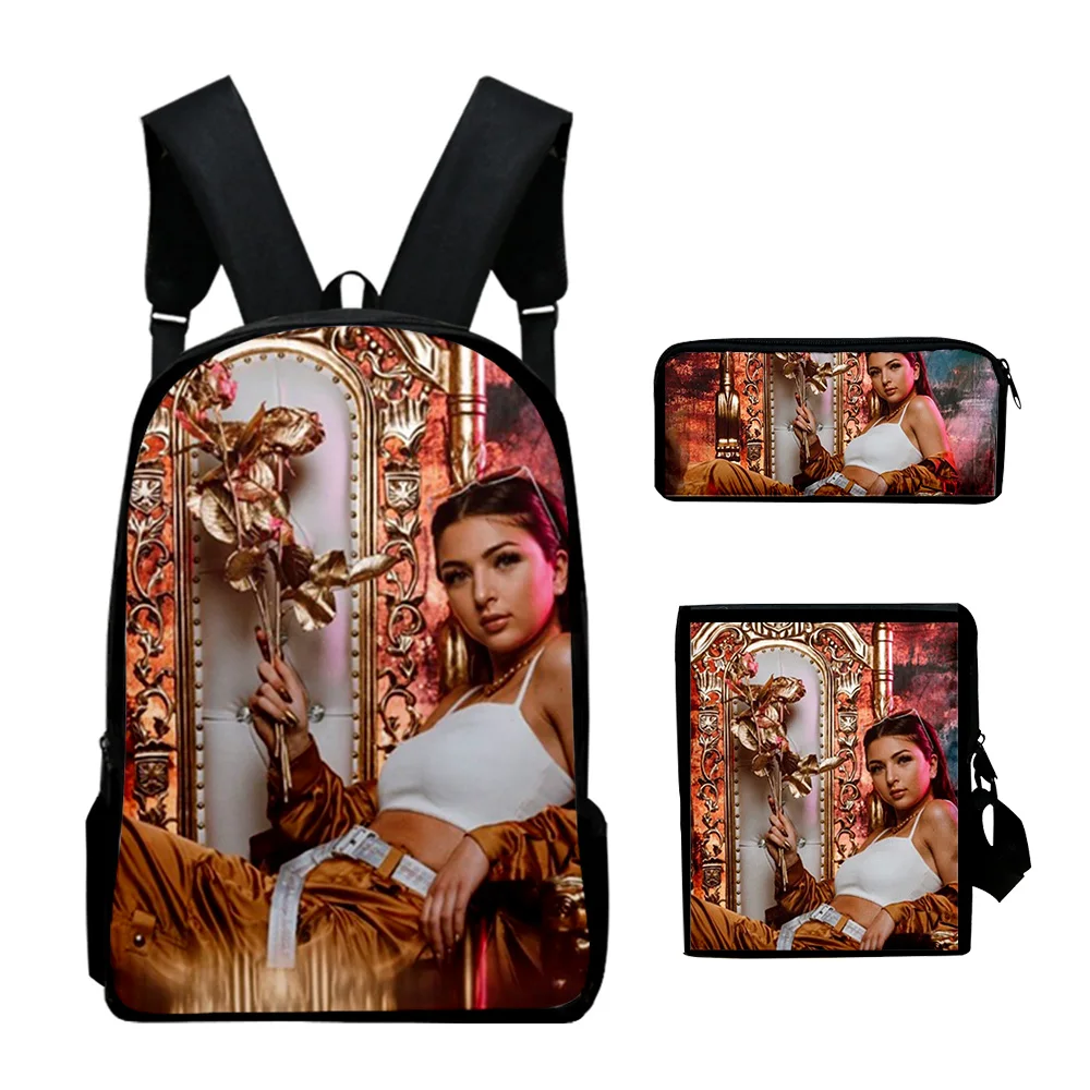 

Trendy Fashion Pretty Eva queen 3D Print 3pcs/Set pupil School Bags Laptop Daypack Backpack Inclined shoulder bag Pencil Case