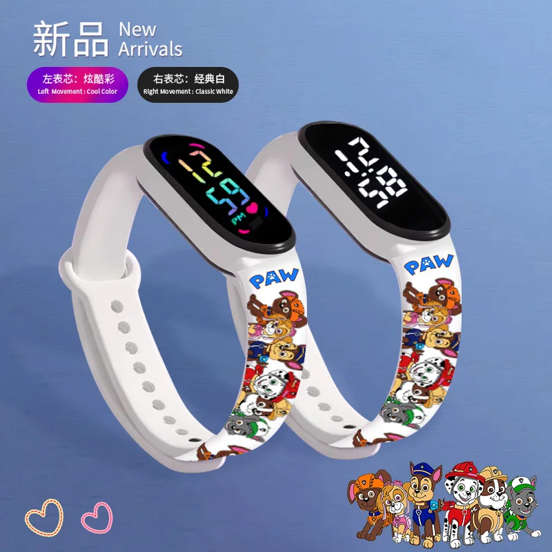 

Paw Patrol Mi watch Anime dolls Chase Skye Marshall Pat Patrol LED Colorful classic white Waterproof kids watches birthday gifts
