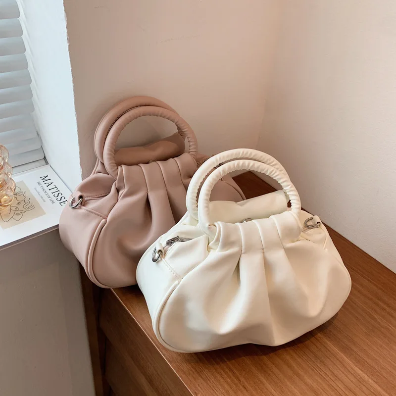 

Luxury Designer Pleated Shoulder Bag for Women Luxury Brand Messenger Bag for Female